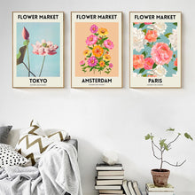 Load image into Gallery viewer, Flower Market Canvas Painting
